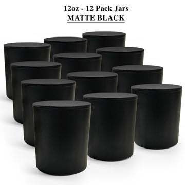 12oz Matte Black Jars