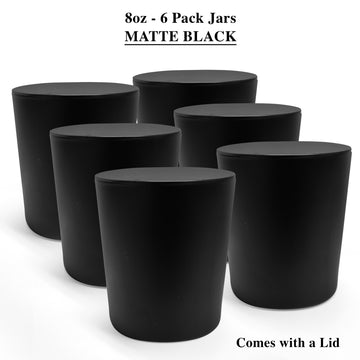 8oz Matte Black Jars