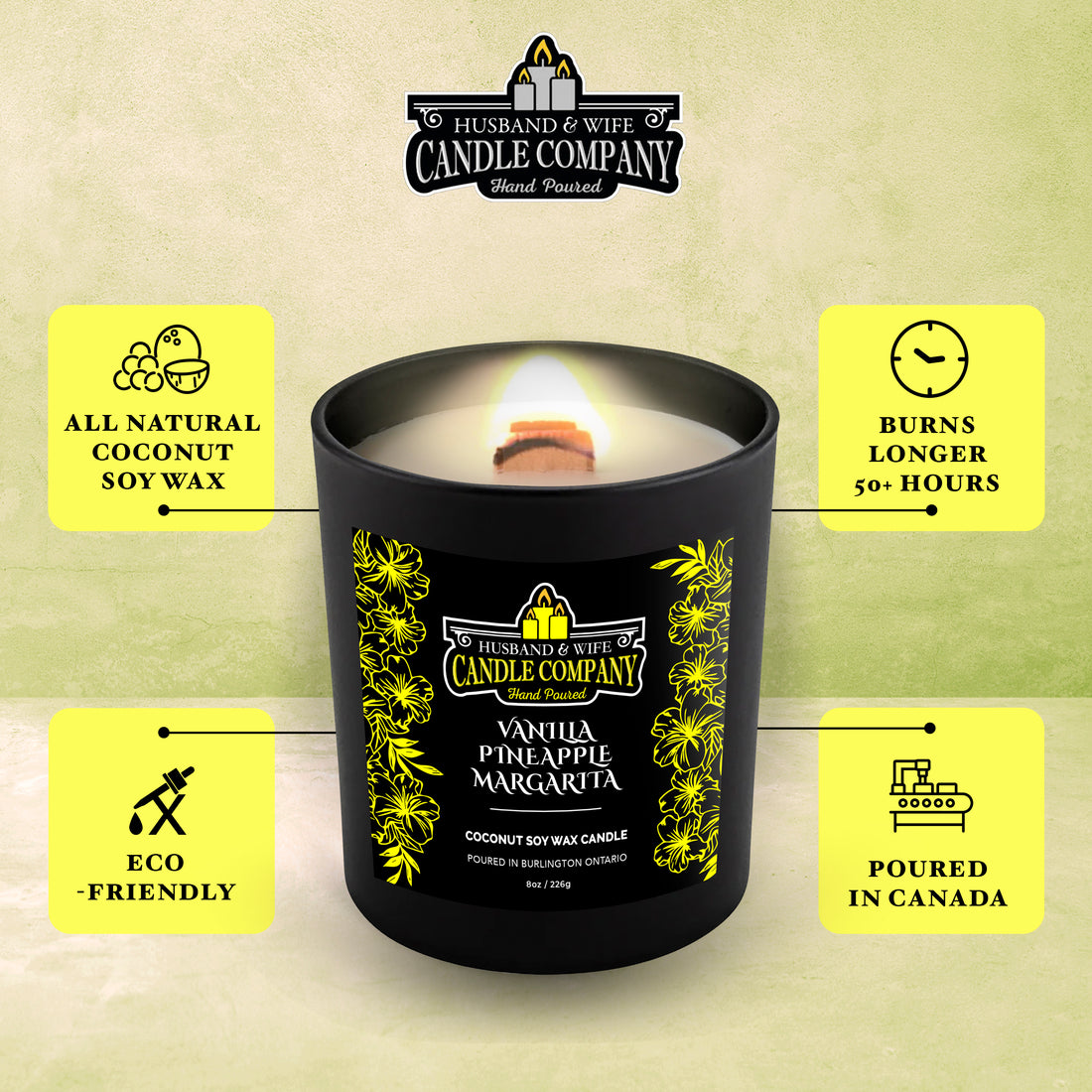 Vanilla Pineapple Margarita Scented Candle